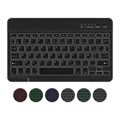 KBCASE AZERTY Bluetooth tipkovnica za iPad 9/8/7 in iPad Air 3 – 7-barvna osvetlitev