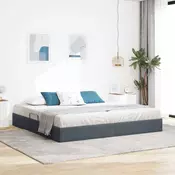 Otomanski krevet s pohranom Tamnosiva 200 x 200 cm Baršun