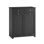 SoBuy SoBuy kopalniška omarica s stojalom, 2 predaloma in 2 vrečkama, črna, 78x38x90 cm, BZR33-II-SCH, (5000053641)