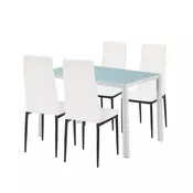 Midland 4+1 jedilni set belo-črna
