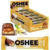 Beljakovinska ploščica Oshee Vanilla & Caramel karton 49 g x 12 kosov