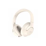 CANYON OnRiff 10, Canyon Bluetooth headset,with microphone,with Active Noise Cancellation function, BT V5.3 AC7006, battery 300mAh, Type-C charging plug, PU material, size:175*200*84mm, charging cable 80cm and audio cable 150cm, Beige, weight:253g