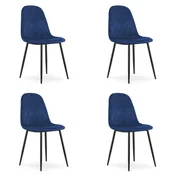 BE Stol ASTI - temno moder žamet x 4