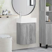 vidaXL vidaXL Kopalniška omarica s tapo Siva Sonoma 45,5 x 25,5 x 84 cm, (5000245318)