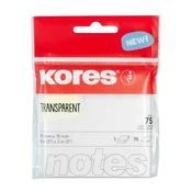 Kores Prozorna samolepilna blazinica - 75 x 75 mm, 75 listov