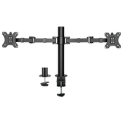 ACT AC8326 Dual Office Solid Pro 10-32 črna roka za 2 monito
