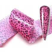 FOLIJA ZA PRENOS 10cmx4cm ROZA LEOPARD