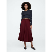 GAP Pleated satin midi skirt - Womens