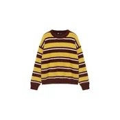 Pull&Bear Pulover STWD kostanj rjava/rumena/bela