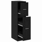 Vidaxl Apotekarska omarica Črni hrast 30 x 41 x 118 cm Konstruiran les