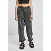 Womens High Waist Stone Washed Sweat Pants Pants Black