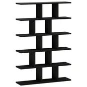 vidaXL Stenska polica Črni hrast 70 x 17 x 101 cm Predelan les