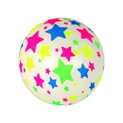 slomart LEAN TOYS Gumijasta žoga v zvezdice 22 cm - Bela
