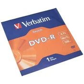 Verbatim VERBATIM DVD-R 4,7 GB 16X ZA RAČUNALNIKE, PODATKE IN ZAPISOVANJE VIDEO POSNETKOV 1