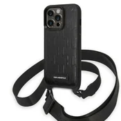 Karl Lagerfeld Monogram Plaque Logo etui z ročajem za iPhone 14 Pro 6.1 črno