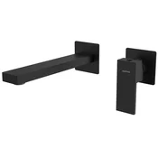 CUBEMIX concealed 2 hole washbasin mixer tap, black matt - Črna mat barva - Sapho - CUBEMIX - 72 - Medeninasti - Vzvod - Kvadratni - 199 - 14