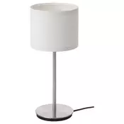 RINGSTA / SKAFTET Stona lampa, bela/niklovano, 41 cm