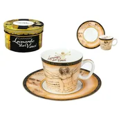 Carmani, skodelica za espresso 90 ml - leonardo DA vinci/Vitruvijev človek
