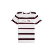 TOMMY HILFIGER Majica temno rdeča / bela