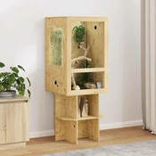 vidaXL Terarij Rjava 50 x 50 x 130 cm OSB