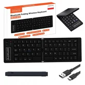 ZENWIRE Zenwire Wlk-610 Zložljiva Mini Brezžična Bluetooth Tipkovnica Za Tablico, Telefon, Usb-C