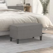 Klupa tamnosiva 70 x 35 x 41 cm od tkanine