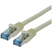 ROLINE Roline 21.15.2800 RJ45 omrežni kabel\, Patch kabel cat 6a S/FTP 0.50 m siva 1 kos, (20420562)