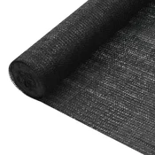 Mreža za privatnost crna 2 x 25 m HDPE 75 g/m2