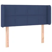 Vidaxl Vzglavje z ušesi modro 103x16x78/88 cm blago
