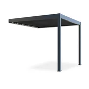 Bioklimatska pergola Antares Stenska, 3 x 3, Antracit, Električni motor in LED luči