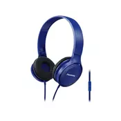 PANASONIC slušalice sa mikrofonom (Plave) - RP-HF100ME-A  Traka preko glave, Stereo, 30mm, Neodimijum