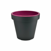 Sivo-vijoličen cvetlični lonček Gardenico Metro Twist, o 29,5 cm