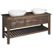 BRAND Vanity Unit 160x73x50cm, obarvana smreka - Rjava - 160x73x50 cm - Sapho - BRAND - 24 - Masivni les - 1600 - 730 - 500 - 14