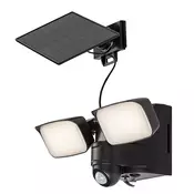 RABALUX Leszno Spoljna zidna lampa, Solarna, LED, IP54, 10W, 800lm, Crna