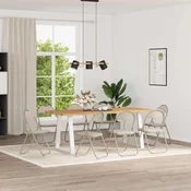 vidaXL vidaXL Zložljiva stolica 8 pcs Peščena 48 x 43,5 x 81 cm Umjetno usnje, (5000296618)