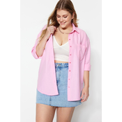 Trendyol Curve Powder Boyfriend Woven Shirt