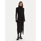 Patrizia Pepe Pletena obleka 2A2958 J337 Črna Regular Fit