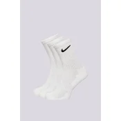 Nike Everyday oblazinjene nogavice 3 pari bele barve