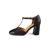 L37 HANDMADE SHOES Čevlji s peto GALACTIC NIGHT rjava