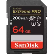 SanDisk Extreme PRO SDXC 64GB 200MB/s V30 UHS-I kartica