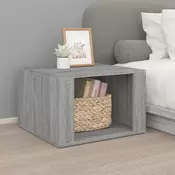 Vidaxl vidaXL Nočna omarica, siva, hrast sonoma, 57x55x36 cm