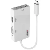 LINDY LINDY USB-C®\, VGA pretvornik [1x moški konektor USB-C - 1x ženski konektor DVI\, 24 + 5 polov\, ženski konektor HDMI\, ženski konektor VGA], (20429923)