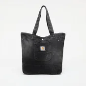 Torba Carhartt WIP Denim Tote Black Destroy Wash, Splatter Universal