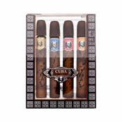 Cuba Set Miniatures darilni set toaletna voda Gold 5 ml + toaletna voda Blue 5 ml + toaletna voda Orange 5 ml + toaletna voda Red 5 ml za moške