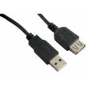 Gembird Podatkovni podaljšek USB 2.0, A-A, 0,75 m, črn