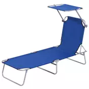 Homestar Ležalnik za sončenje 187x58x36 cm modre barve