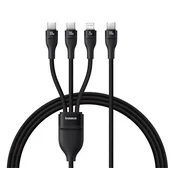 BASEUS FLASH SERIES III podatkovni kabel 3 u 1 Type-C - 2 Type-C/Lightning, 150 cm, crna P10377502111-00