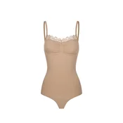 cfab Oblikovanje postave Bodysuit Sculpting Shapewear mit Lace bež