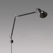 TOLOMEO ZIDNA SVJETILJKA S NOSACEM 1xE27/230V CRNA A004430 + A025150