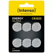 Intenso CR2025 litijska gumbasta baterija, 6 komada u pakiranju, 7502426